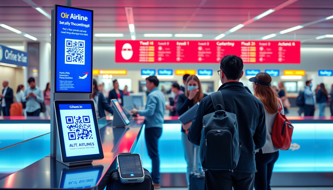 QR Code Payments at Airline Check-In Counters